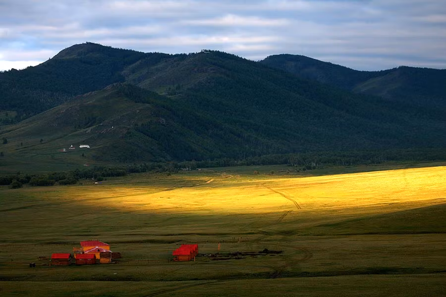Paisaje de Amarbayasgalan.