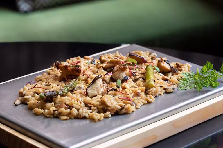 Arroz meloso con verduras y setas de El Patio de Pali en Sevilla