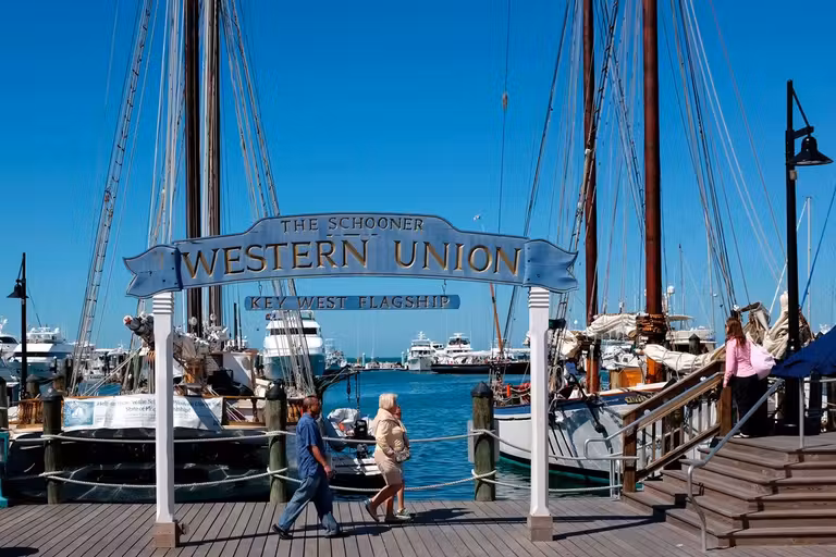 barcos en el puerto de Key West