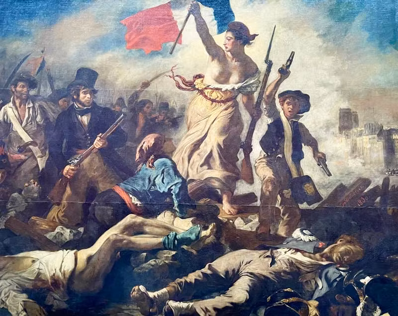 ‘La Libertad guiando al pueblo’ de Eugène Delacroix