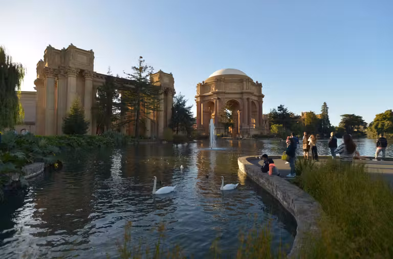 Bucólica imagen del Palacio de Bellas Artes