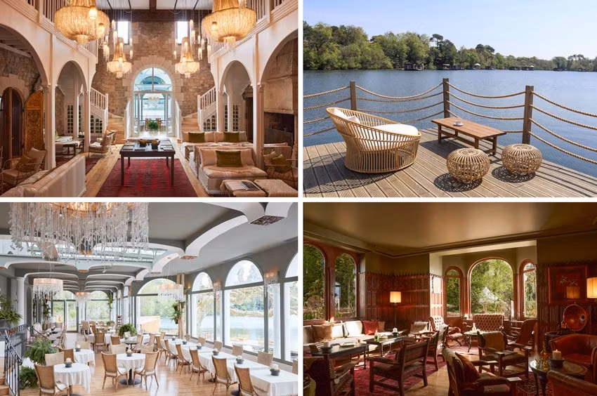 Cuatro espacios de restauración del hotel.