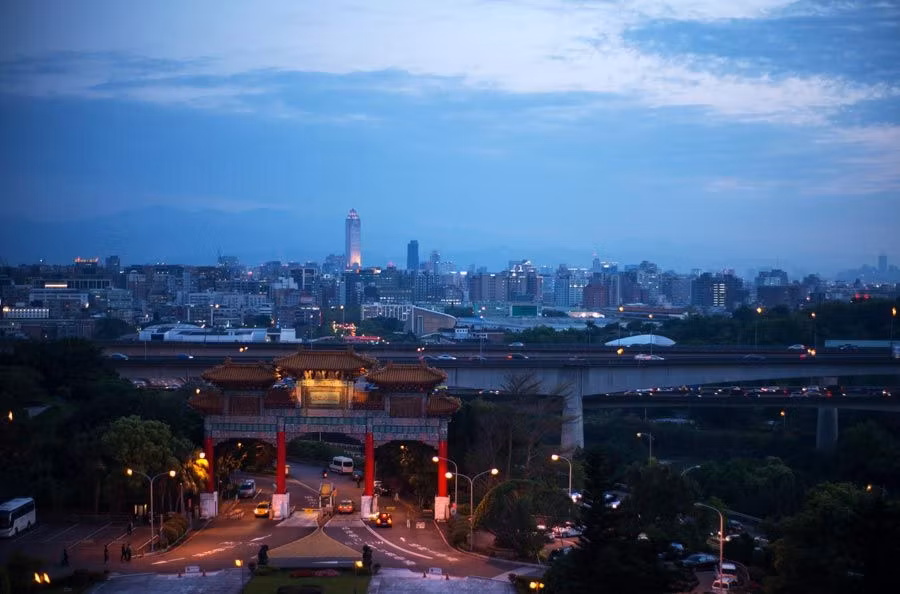 Vistas desde el Grand Hotel de Taipéi.