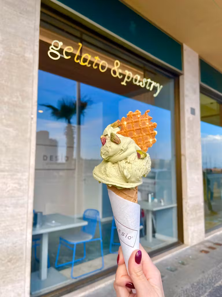 Helado de pistacho del Desìo Gelato. © Desìo Gelato