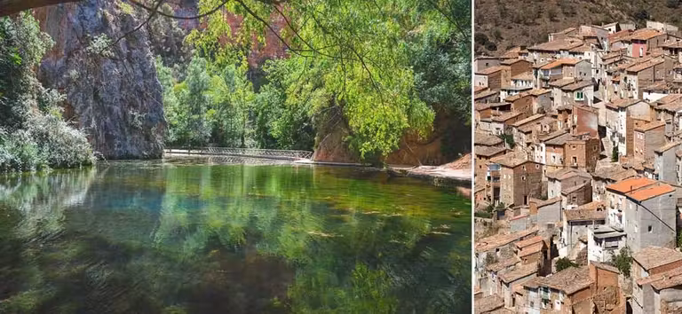 Monasterio de Piedra y casas de Moros.
