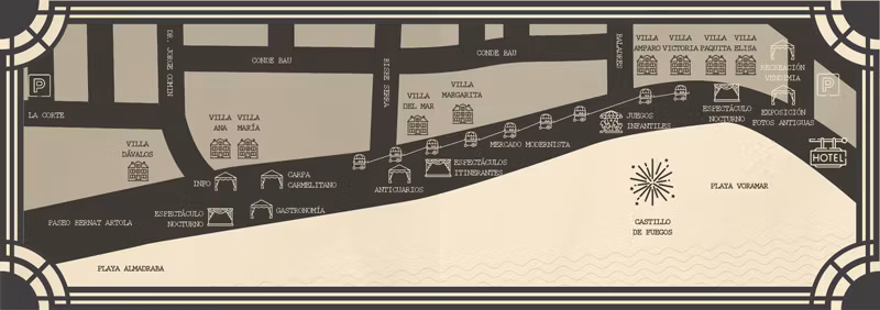 Plano del Benicássim Belle Époque.