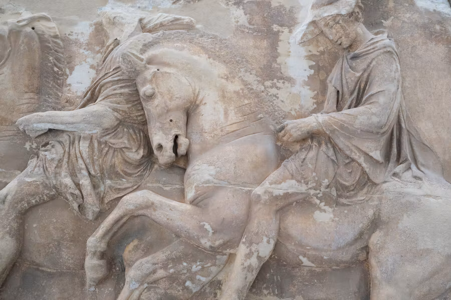 Relieves originales del Partenón en el Museo de la Acrópolis.