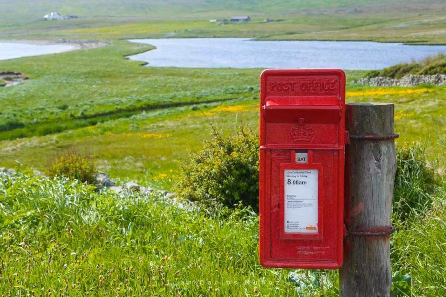 buzón en las islas Shetland