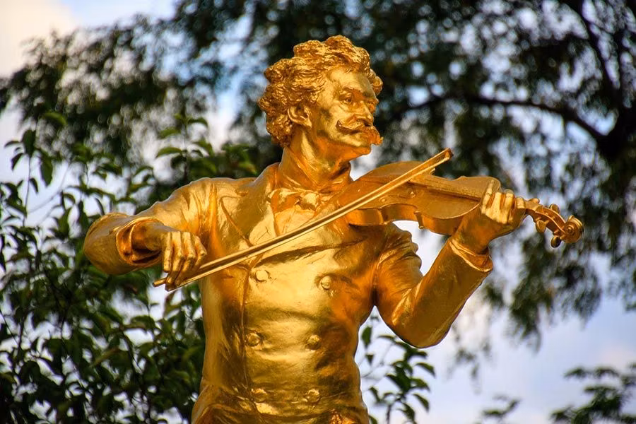 violinista dorado en Viena