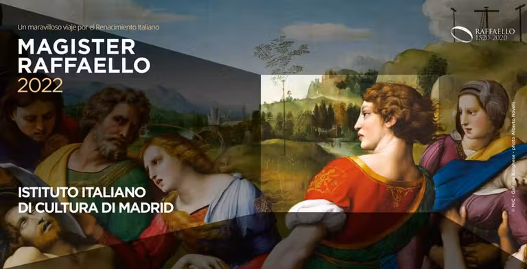 Cartel de la exposición Magister Raffaello.
