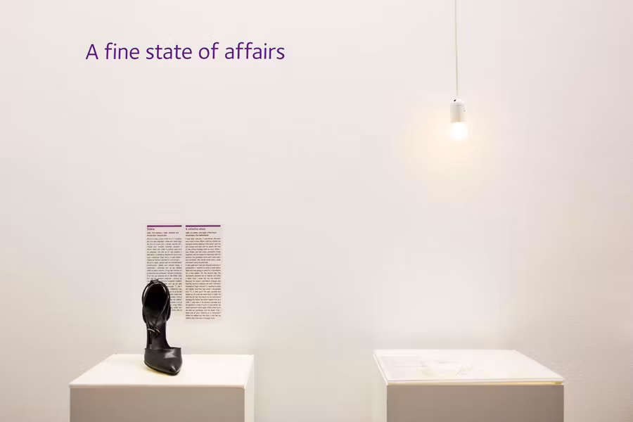 zapato en el Museo de las Relaciones rotas