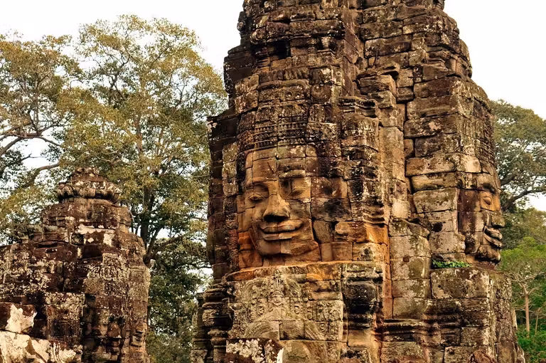 relieves del templo bayon en Angkor