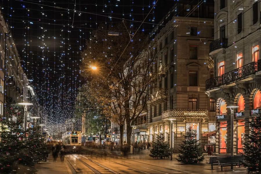 Iluminación navideña en Zúrich
