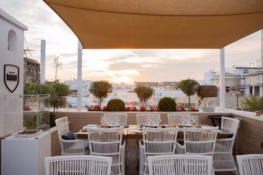 Terraza del hotel Santo Cristo.