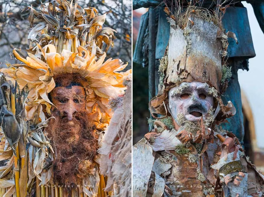 Máscaras del carnaval de La Vijanera (Silió, Cantabria).