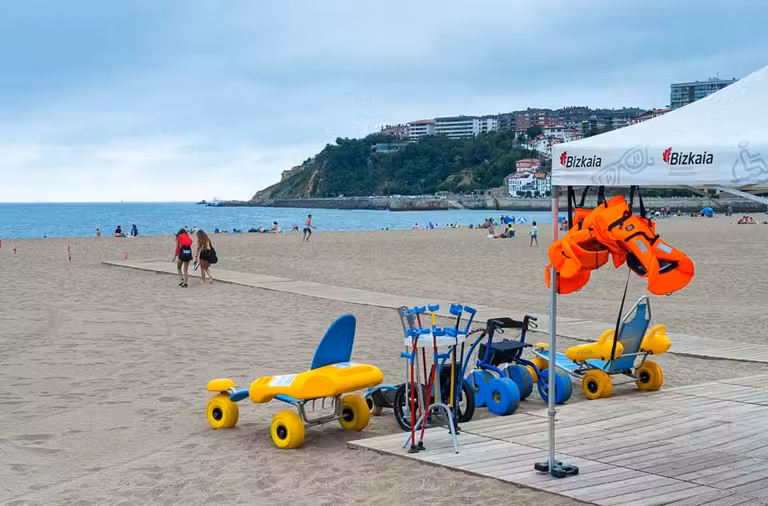 Ereaga, una playa sin barreras de Getxo.