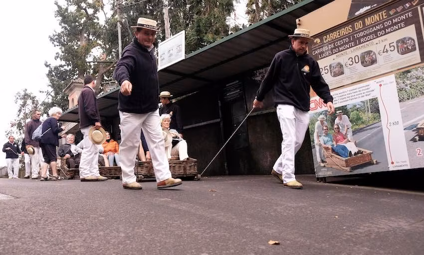 Carreiros do monte en Funchal.