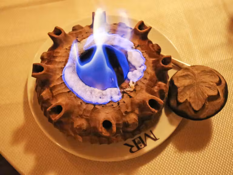 café flambeado del valle de Aosta