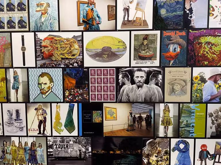 Detalle de la exhibición Meet Vicent van Gogh.