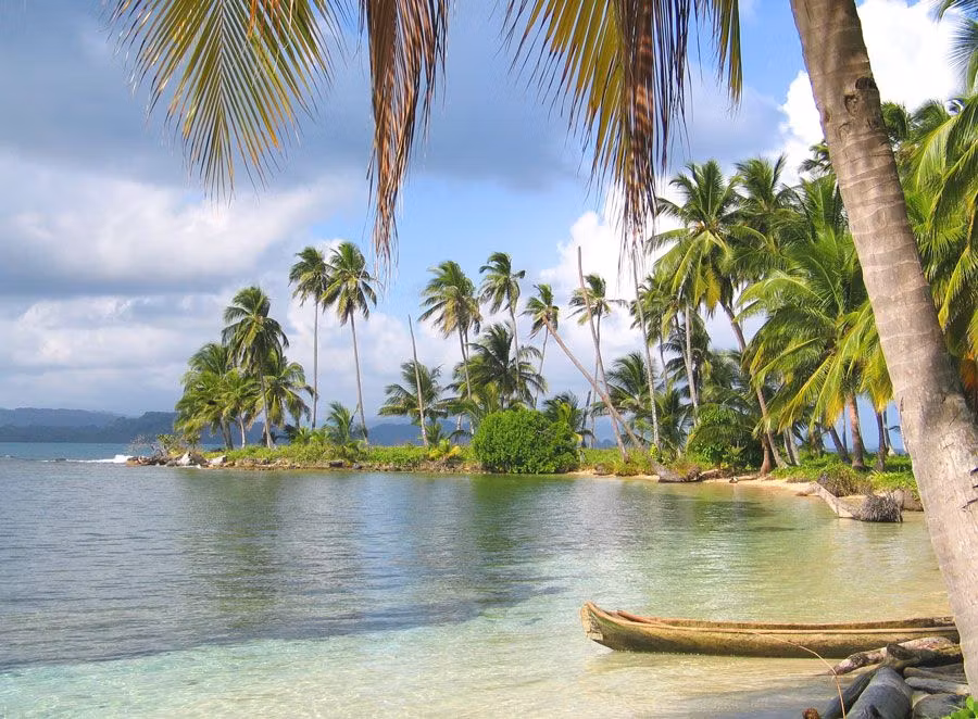 Playa en el archipiélago de San Blas