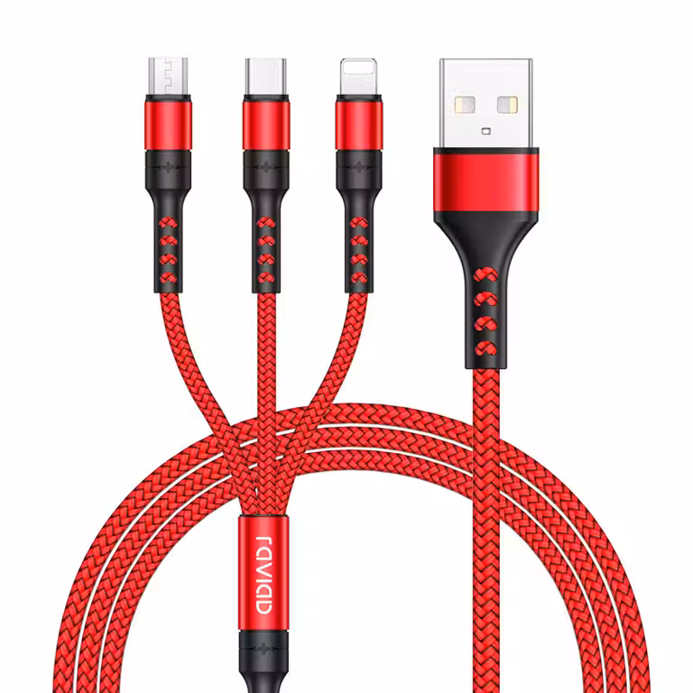Cable de carga tres en uno de Amazon.