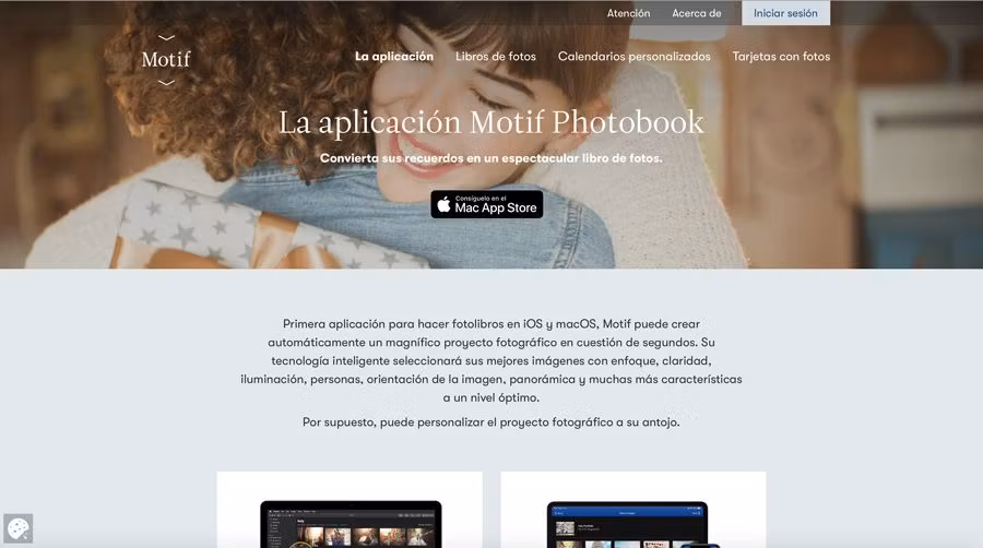 Home de la web  © Motif.