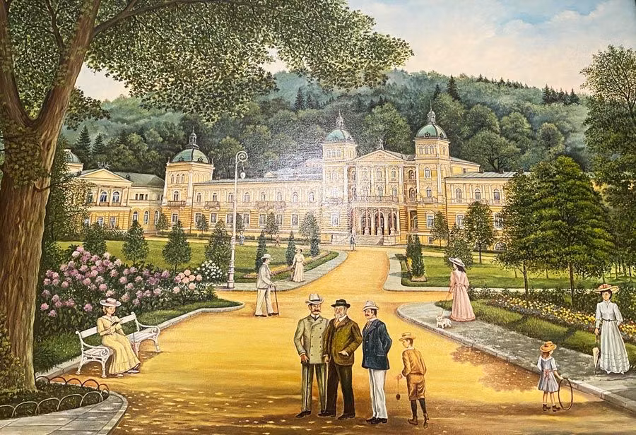 pintura antigua de marianske lazne