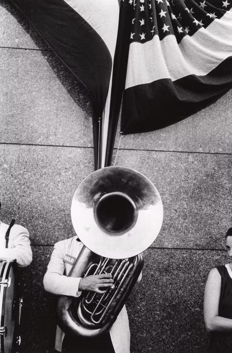 Political Rally - Chicago, 1956. Collection Maison Européenne de la Photographie, Paris © Robert Frank Foundation, from The Americans.