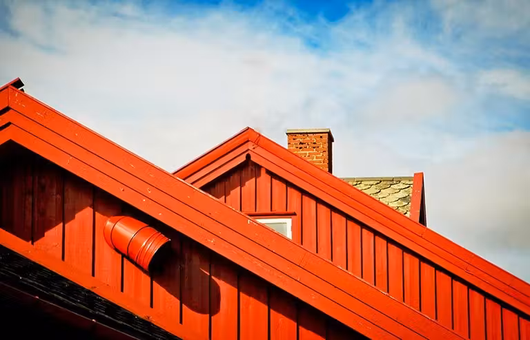 Coloridos tejados de Flåm.