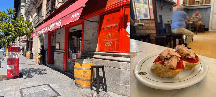 pinchos en la calle Mayor
