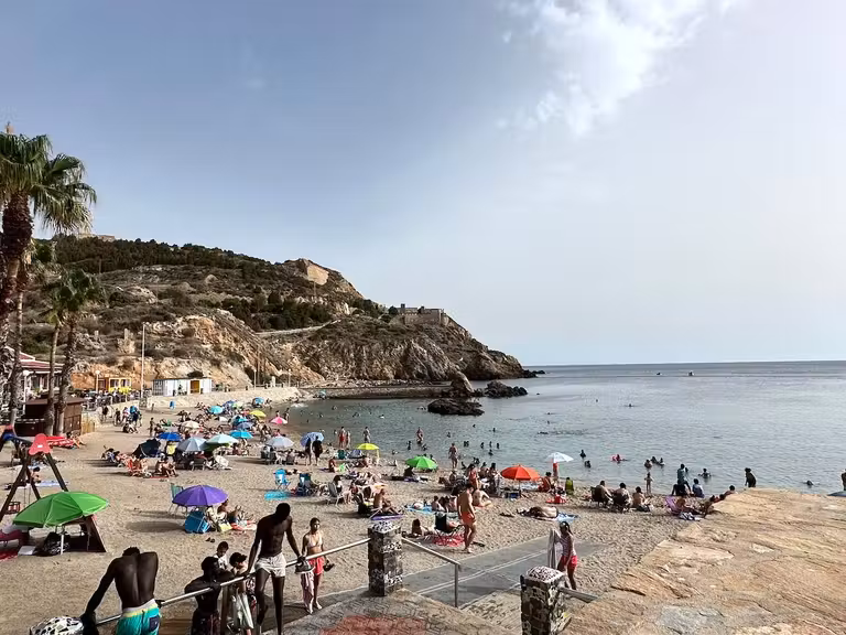 Cala Cortina, en Cartagena.