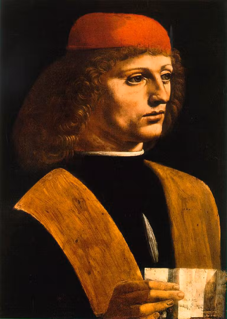 ‘Retrato de músico’ de Leonardo da Vinci, en la Pinacoteca Ambrosiana.