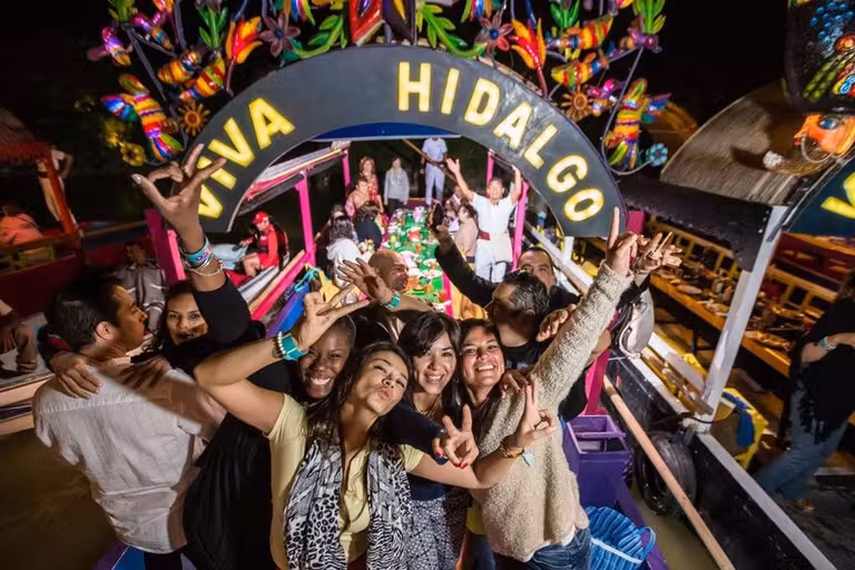 Diversión en Xoximilco.