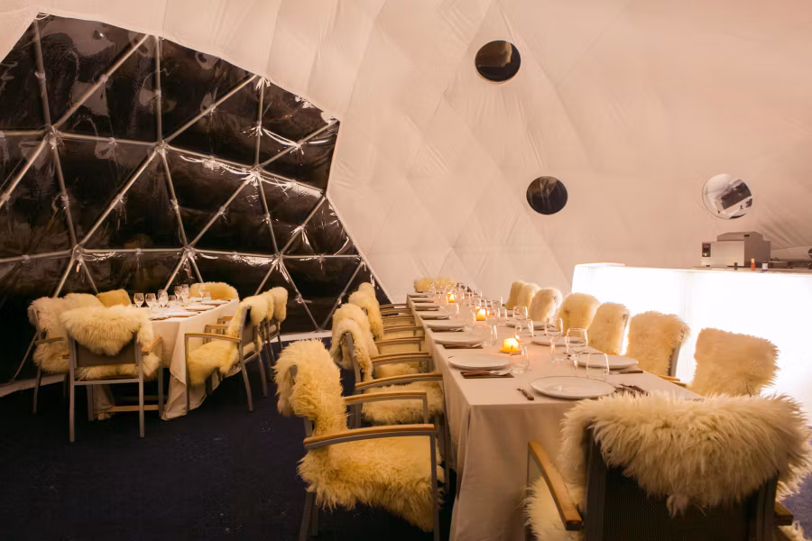 esquiar en andorra, cenas en restaurant hotel iglu