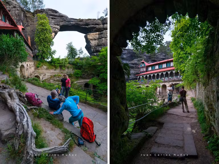 El fotogénico arco Pravcická es la joya del Parque Nacional Suiza Bohemia.