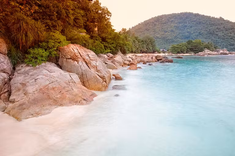 Una de las idílicas playas de las Islas Perenthian