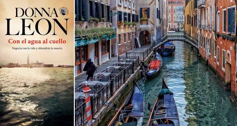 Libro de Donna León y canales de Venecia.