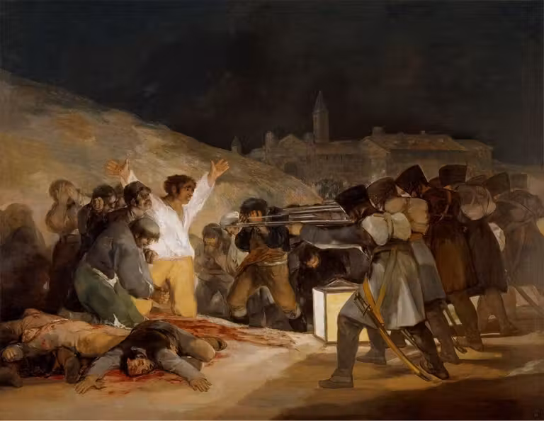 Los fusilamientos del 3 de mayo, pintura de Goya, expuesta en el Museo del Prado