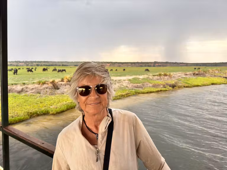 Sania en el Parque Nacional de Chobe