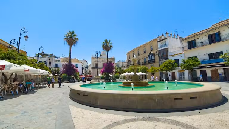 Plaza del Cabildo, en Sanlúcar de Barrameda.