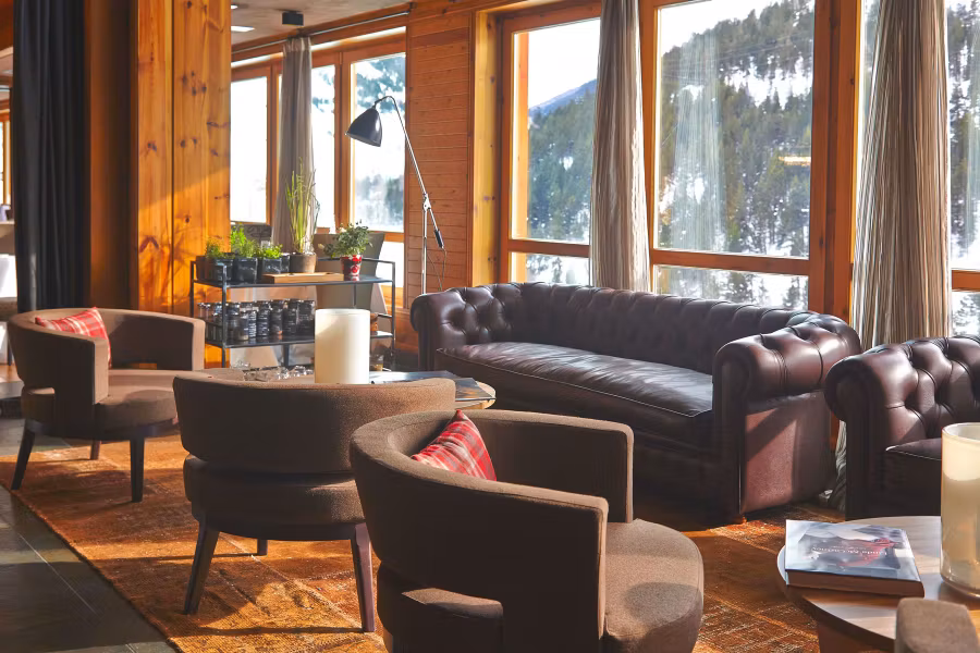 Rincón del restaurante Origen en el hotel Hermitage de Soldeu