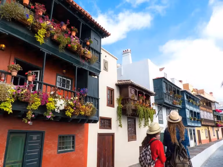 Balcones históricos del paseo marítimo de Santa Cruz de La Palma