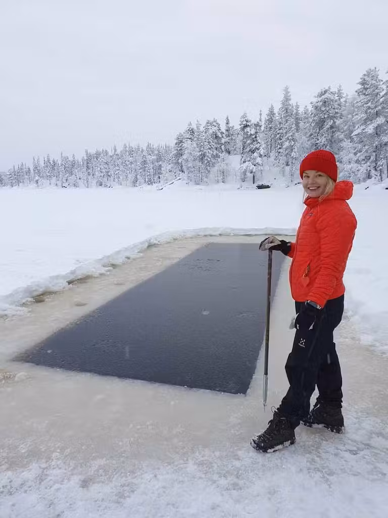 Una piscina perfecta para nadar en aguas heladas en Isokenkäisten klubi.