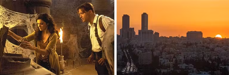 El retorno de la momia, rodaje en Amán