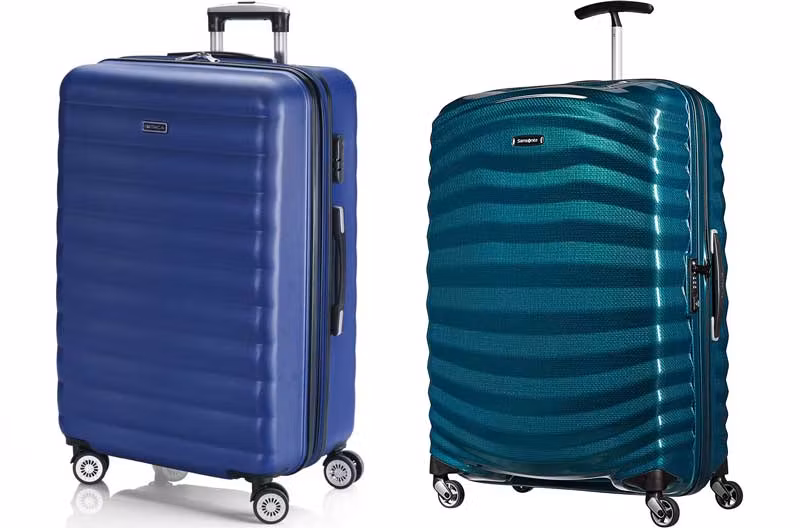 maletas azul y verde