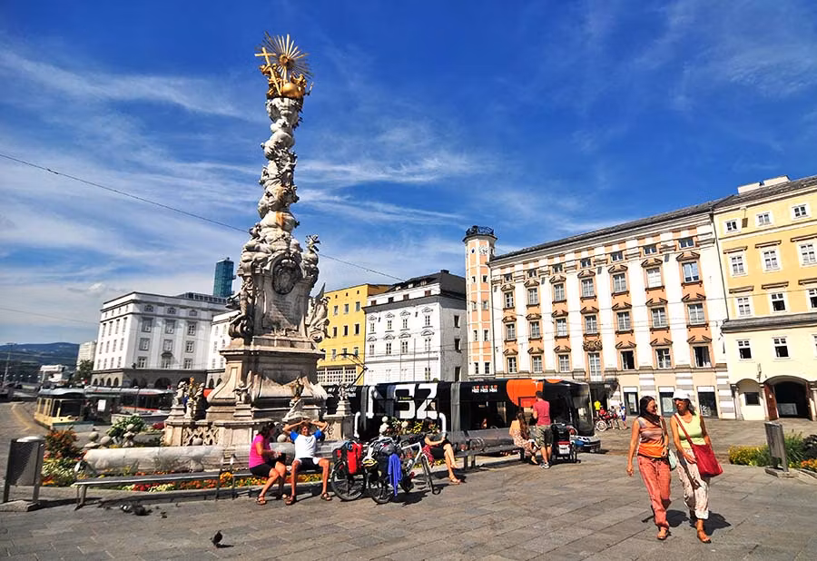 Hauptplatz, linz, que ver en linz, calles de link, visitas de Linz, viaje a austria