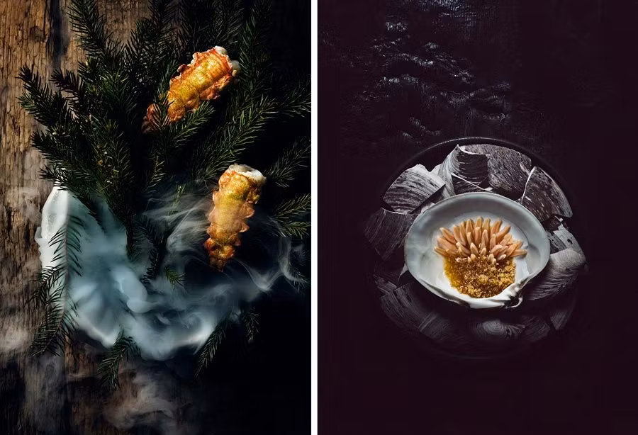 Platos del restaurante Maaemo