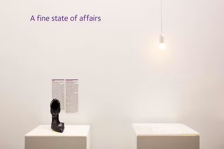 zapato en el Museo de las Relaciones rotas