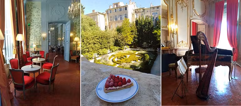 Tres imágenes del Hôtel du Caumont.