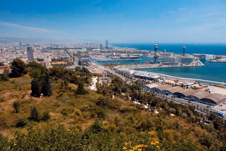 Puerto de Barcelona desde Montjuic